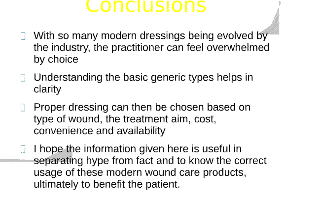 Wound dressing science and art
